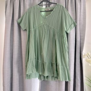 Babydoll light green dress